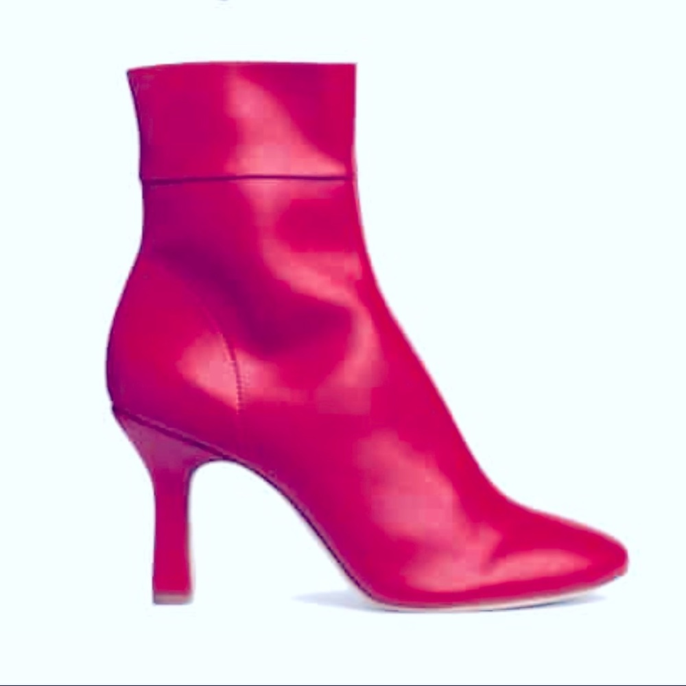 H&M Fuchsia Pointed Toe Heeled Ankle Boots